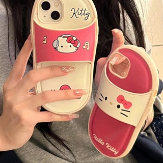 💖新款手機殼💖日韓ins卡通可愛凱蒂貓拖鞋手機殼iPhone15ProMax蘋果14Pro小紅書