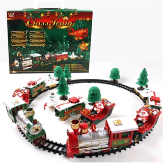 Christmas Electric Train Toy Rail Car Mini Train Track Frame