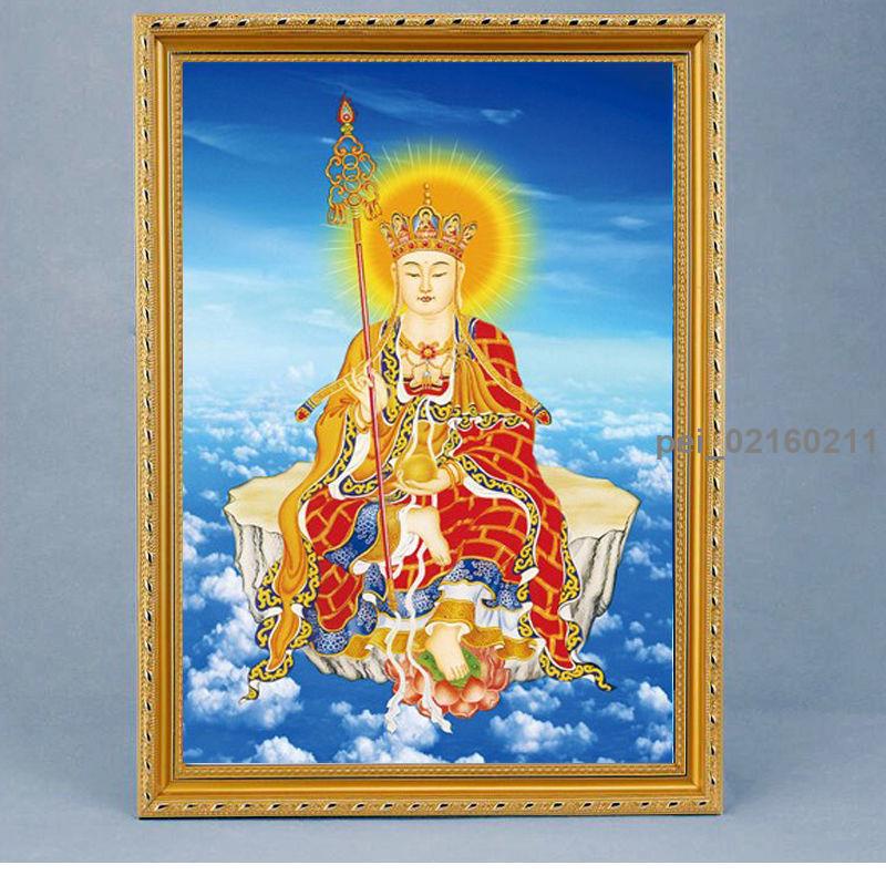金滿堂優選3D高清立體南無地藏王菩薩 佛像掛畫 可訂做大尺寸 有框