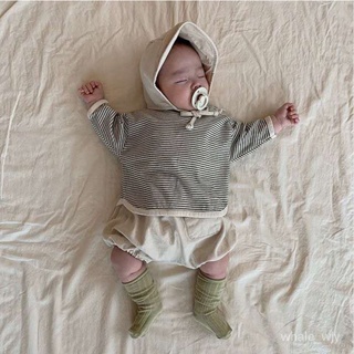 寶寶衣服 嬰兒衣服 嬰幼兒柔軟條紋長袖 寶寶肩扣圓領打底衫 嬰兒打底衫 兒童打底衫 嬰兒長袖 寶寶長袖