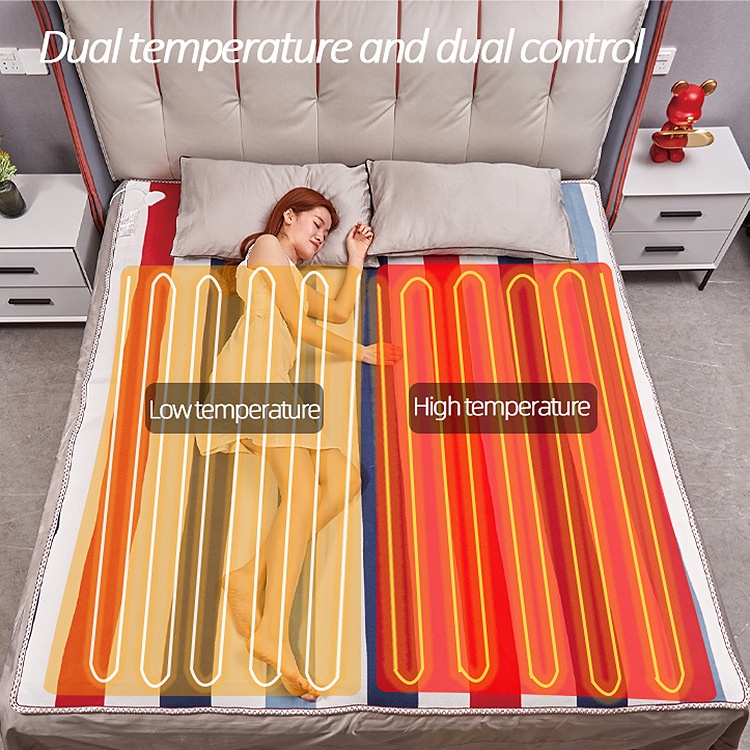 110V 電熱暖身毯 發熱毛毯 加熱墊 家用熱敷毯 電熱毯雙人110v跨境加熱毛毯學生單人電褥子