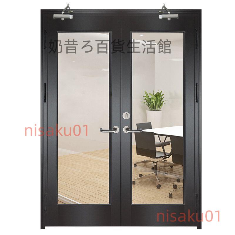 鋼制防火玻璃門廠家直銷不銹鋼商鋪消防安全對開門店面餐廳門定制 nisaku01