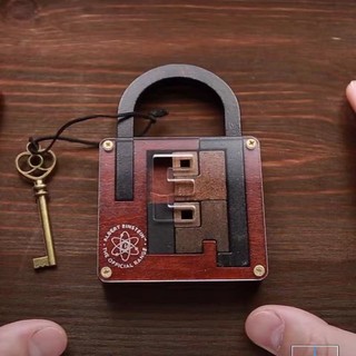 魯班機關盒 隼木鎖 愛因斯坦鎖puzzle十級難度解密木質華容道魯班鎖燒腦益智玩具禮物 機關盒 魔盒