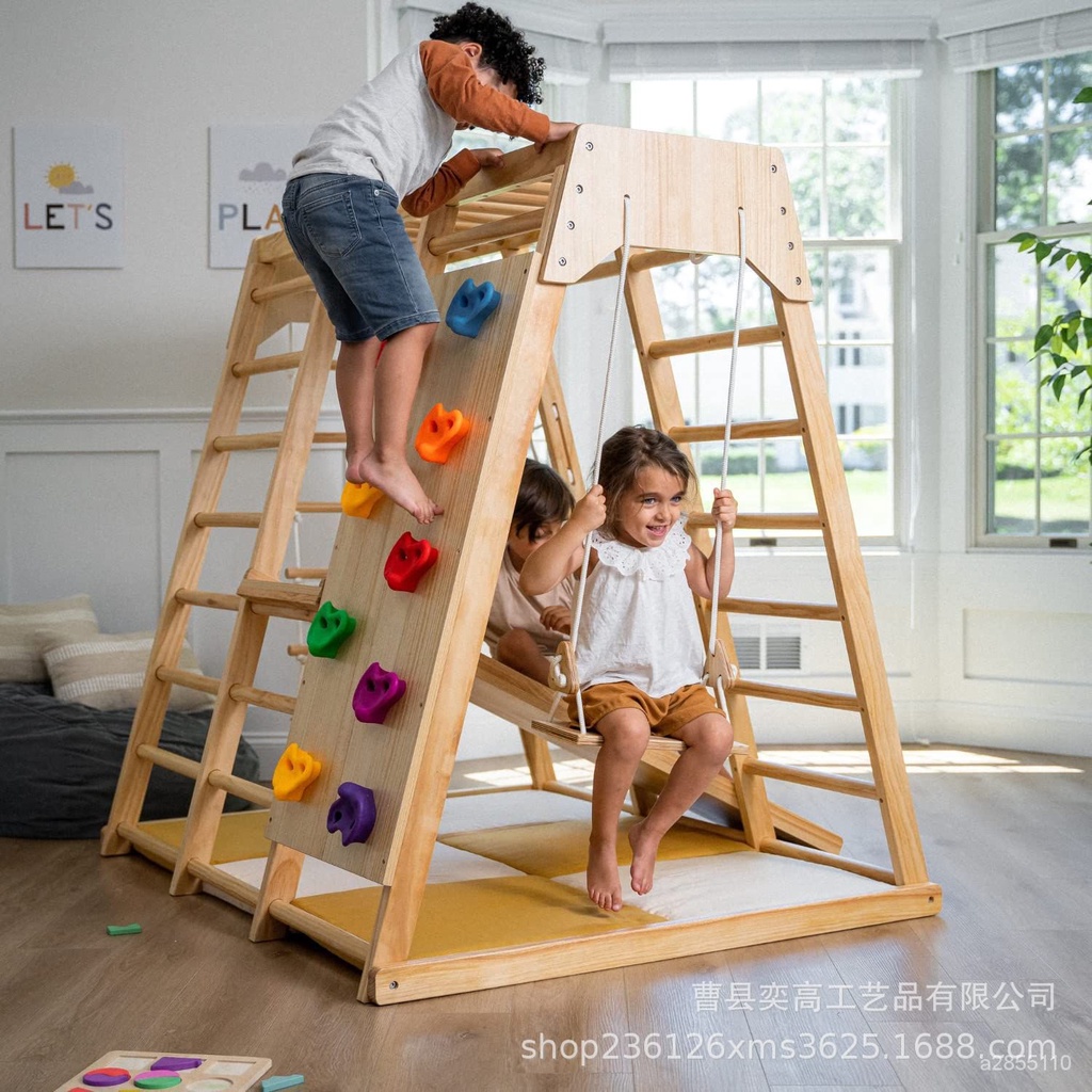 【可開發票】兒童攀爬架折疊鍛鍊架室內傢用小型兒童爬爬架遊樂場小孩玩具木架