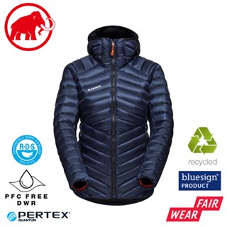 【Mammut 長毛象 女 Broad Peak IN 防潑水羽絨連帽外套《海洋藍/黑》 】1013-02970