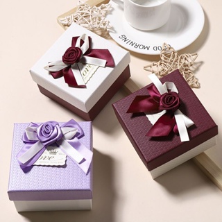 【禮盒】正方形禮品盒口紅香水鑰匙扣禮物盒小禮品包裝盒唇彩唇釉眼線禮盒