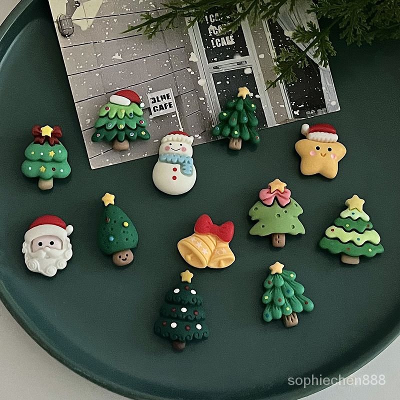 可愛insins迷你可愛聖誕樹磁吸圖釘裝飾冰箱貼磁性貼照片個性創意雪人 T4U1