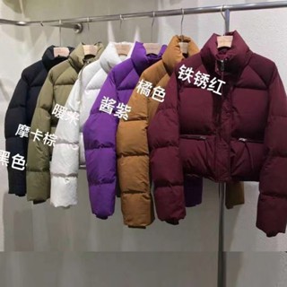 蔓莎💞2023冬季新款韓版羽絨棉服女短款立領小個子加厚時尚外套麵包服潮