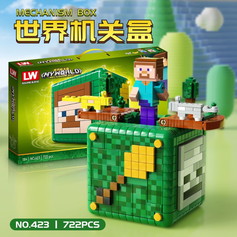 台灣出貨🚚 Minecraft史蒂夫機關盒子 小顆粒拼裝 積木益智兒童玩具 兼容樂高麥塊遊戲玩具 生日禮物 送同學