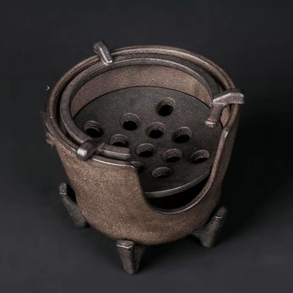 🔥現貨熱賣🔥可開發票🔥日本蜂窩炭爐手工鑄鐵碳爐煮茶小風爐復古鐵壺碳爐