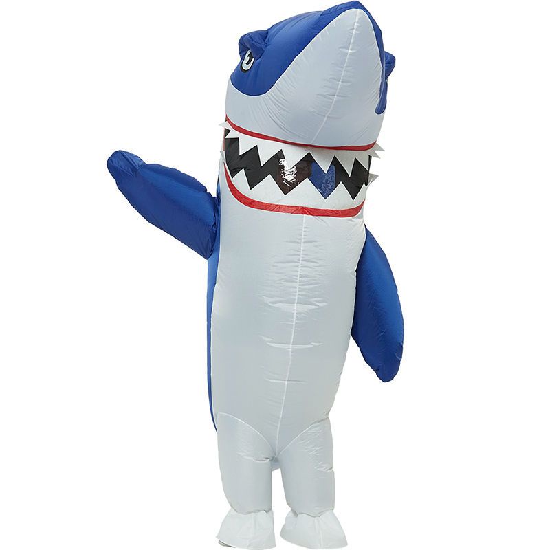 充氣服裝 充氣恐龍裝 cos道具 搞笑搞怪卡通動物人偶服裝大鯊魚玩具玩偶道具服充氣鯊魚衣服成人
