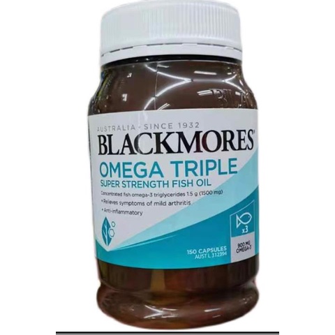 澳洲Blackmores澳佳寶三倍深海魚油高濃度中老年無腥150粒omega3-2cici全球購
