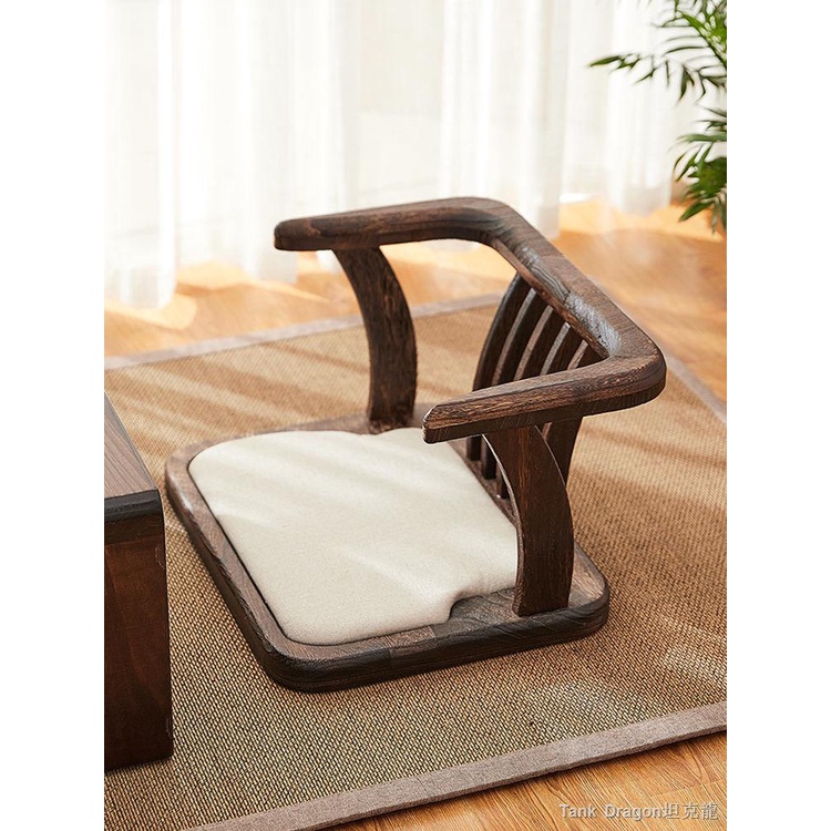 日式實木無腿凳子靠背椅床上扶手靠椅飄窗椅沙發椅和室榻榻米座椅