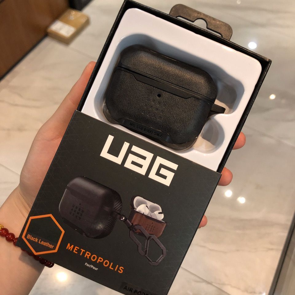 【新品促銷】UAG皮革系列壹二三代耳機Airpods1/2pro包商務耳機保護套送掛繩