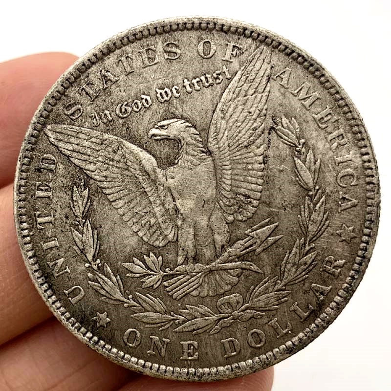 瘋搶 美國摩根1878骷髏頭紀念幣仿古銅鍍銀幣 收藏工藝錢幣硬幣