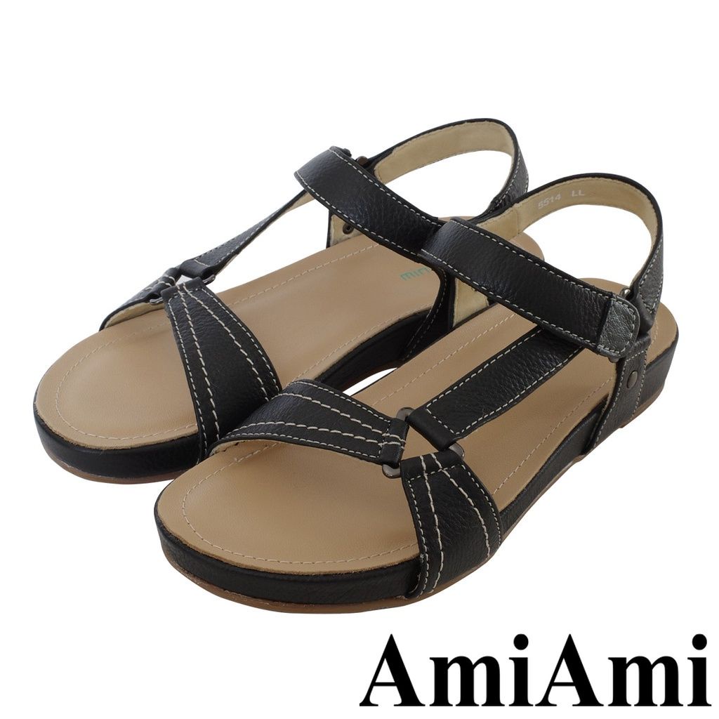 【AmiAmi】 女用帶子設計平底涼鞋 PO5514