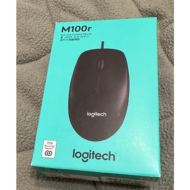 全新 Logitech羅技 M100r 有線光學滑鼠 新包裝