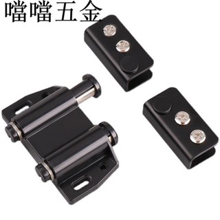 優選推薦/上下轉軸不銹鋼櫃門磁碰玻璃門夾無框合頁酒櫃鉸鏈免開孔玻璃鉸鏈/噹噹五金