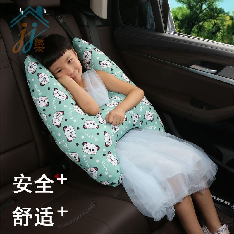 ☌♛✣汽車兒童睡覺神器車內車載后排抱枕側靠枕頭枕車載護頸枕透氣親膚