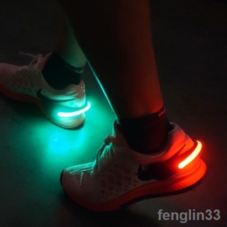 低價秒殺LED發光鞋夾夜間運動跑步鞋夾燈騎行安全戶外爬山警示燈閃光鞋燈