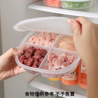 【桃園出貨】可微波加熱冰箱冷凍肉類保鮮盒 海鮮專用收納盒 食品級冷凍室分裝凍肉分格盒子 儲藏備菜盒 餃子盒hX1223