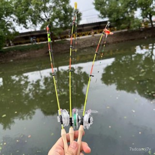 🔥店長推薦🔥網紅小物釣竿mini紡車輪竿純手工製作小竿迷你小物釣全套