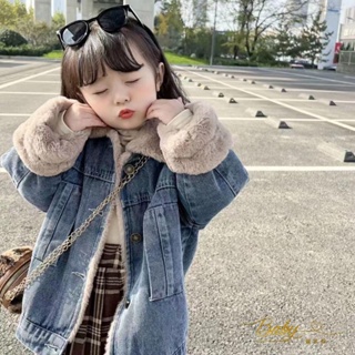 希希❤baby兒童女童韓版加絨牛仔外套冬季新款洋氣寶寶加厚保暖時髦上衣冬裝