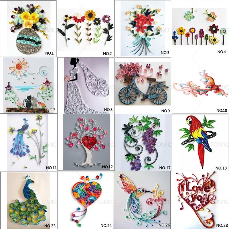 可開統編 精品衍紙 彩色線稿圖 A4 300克衍紙底卡紙 衍紙工具 衍紙畫模板 衍紙