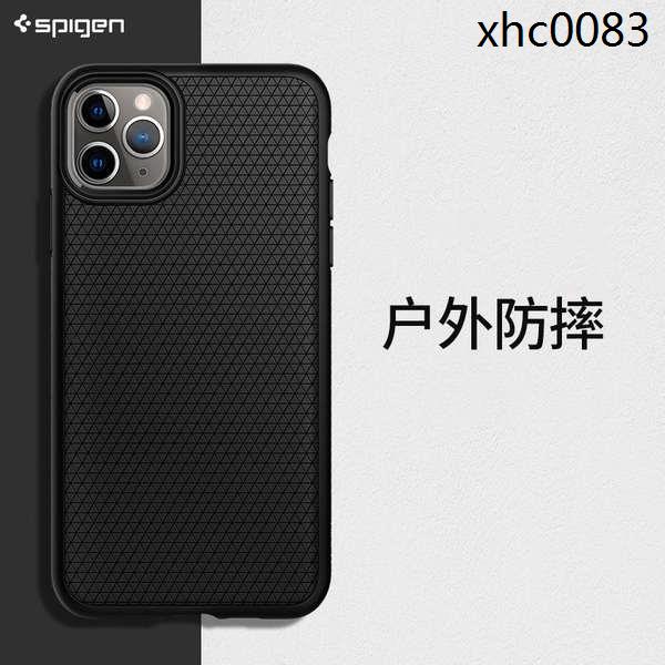 熱銷· Spigen 適用於蘋果iPhone11手機殼11 pro手機殼商務輕奢格紋12pro max矽膠套保護殼外殼防