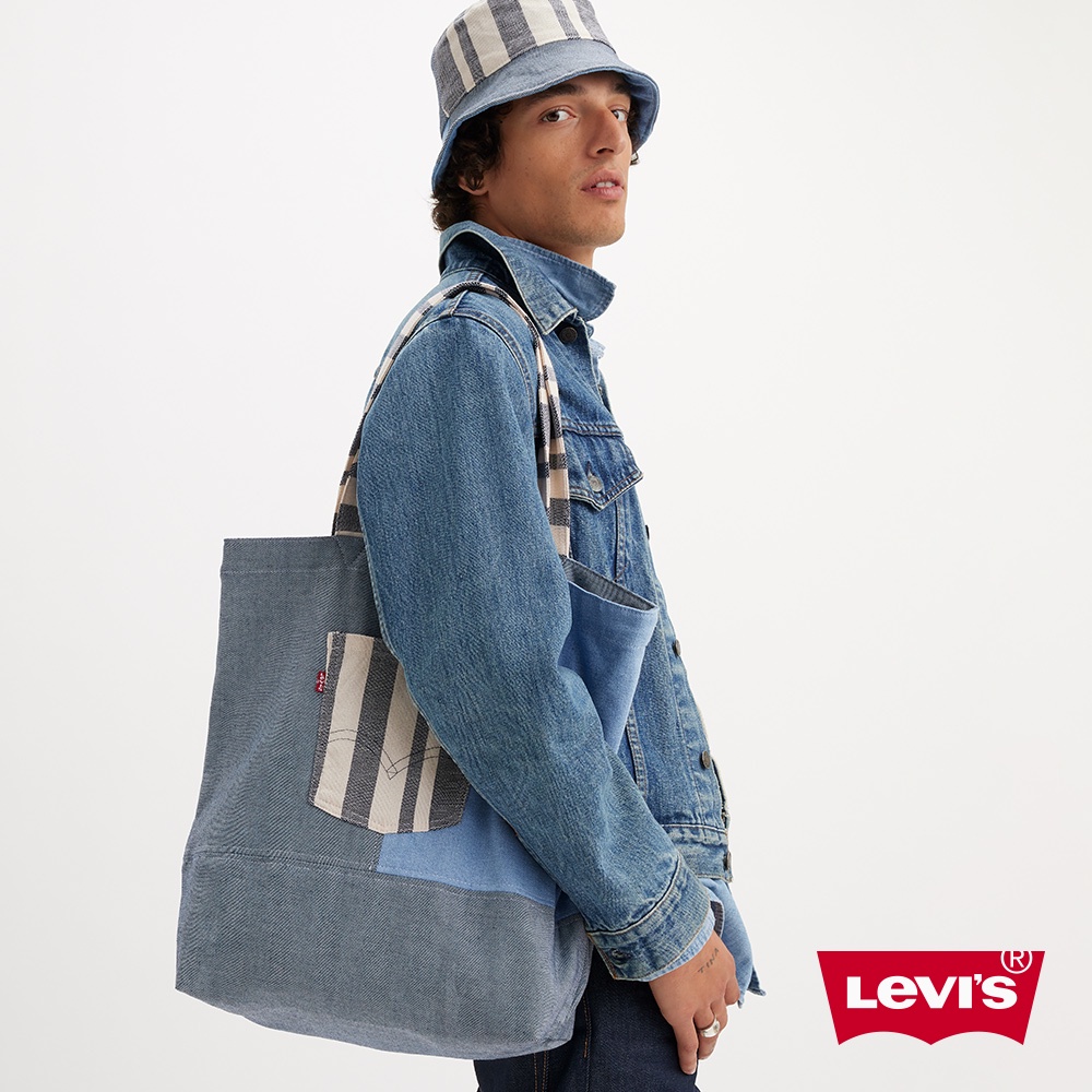 Levis 手提、肩背兩用丹寧托特包 / 單寧拼接 男女 D7514-0003 人氣新品