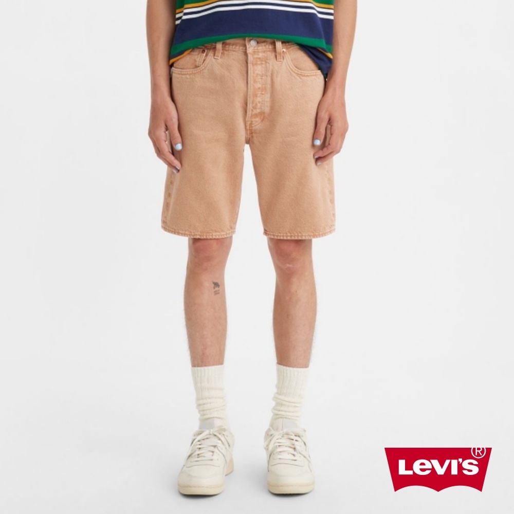 Levis 男款 501膝上牛仔短褲 / 磚紅卡其色 36512-0192 熱賣單品