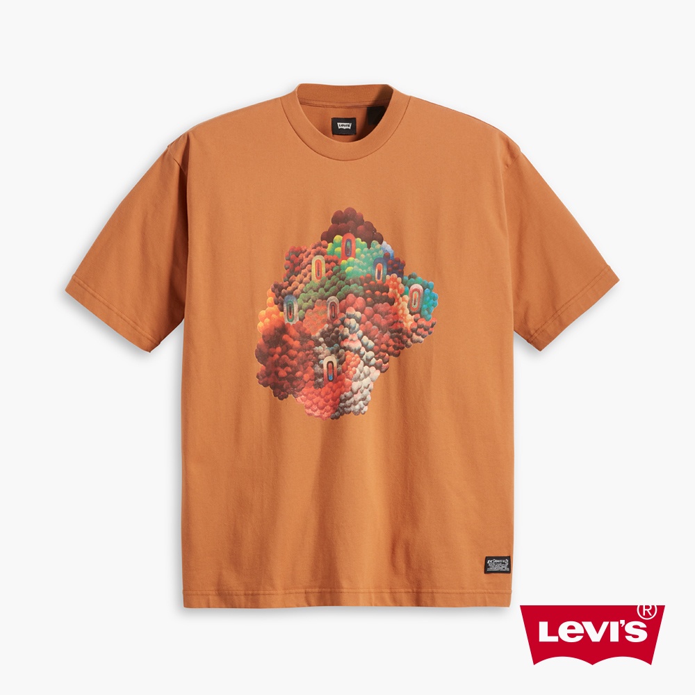 Levis 滑板系列 寬鬆版重磅短袖T恤 / 科幻虛擬印花 男 A1005-0012 熱賣單品