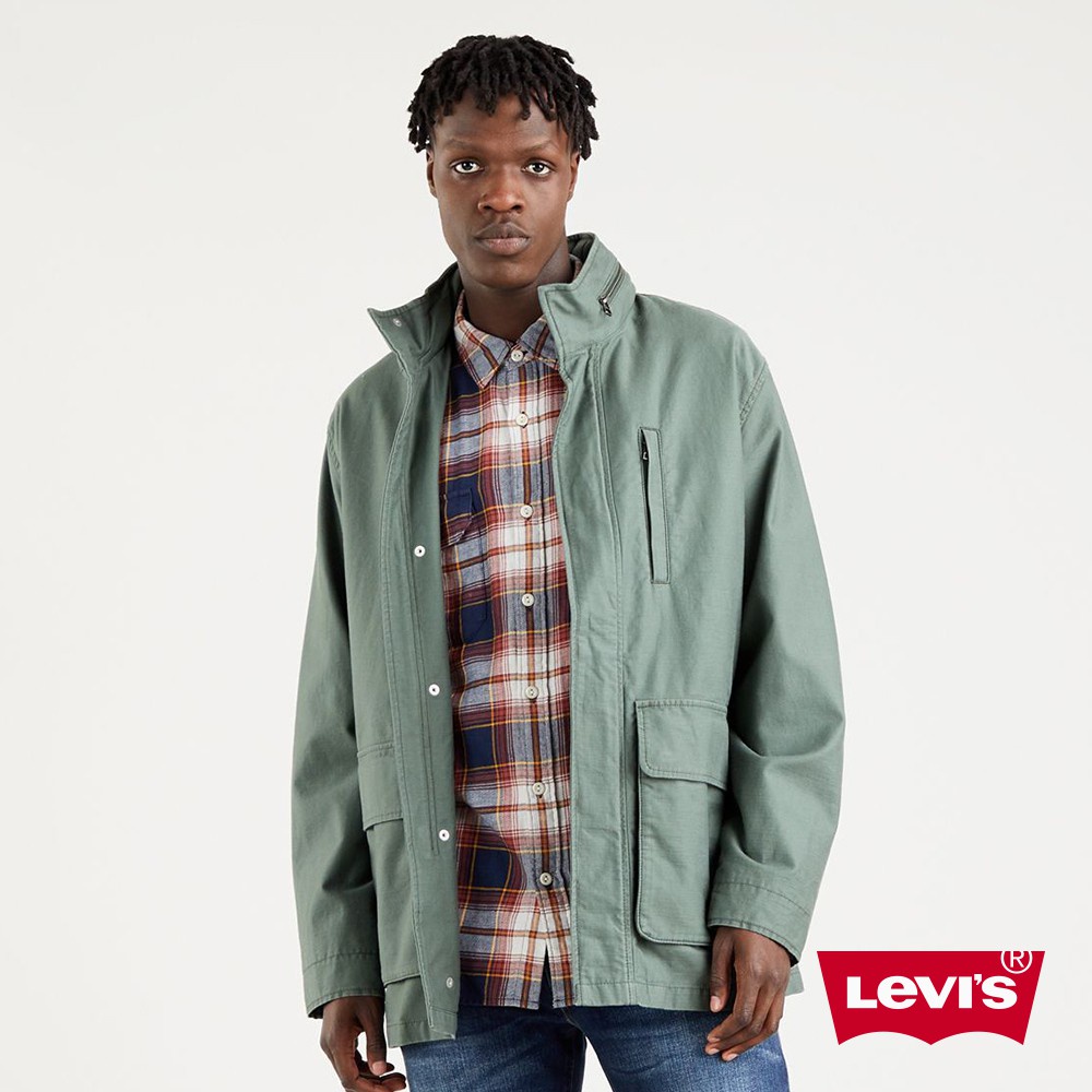 Levis 長版軍裝夾克 / 機能系大口袋設計 / 橄欖綠 男款 A0677-0000 熱賣單品