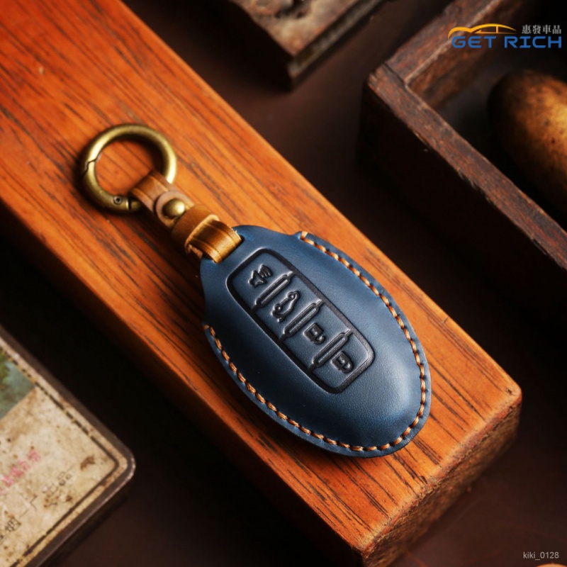 NISSAN鑰匙套 日産專用汽車晶片鑰匙套 適用於尼桑X-TRAIL TIIDA SENTRA ALTIMA瘋馬皮鑰匙套