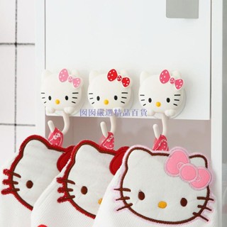 -Hello Kitty強力免打孔掛鉤吸盤掛鉤多功能廚房浴室掛鉤 魔術貼掛鉤 無痕收納架 置物架 懸掛掛鉤 超強承重
