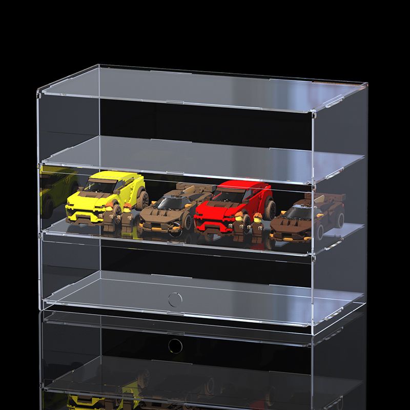 🍀樂高speed系列賽車透明亞克力展示盒車庫積木汽車模型防塵收納盒