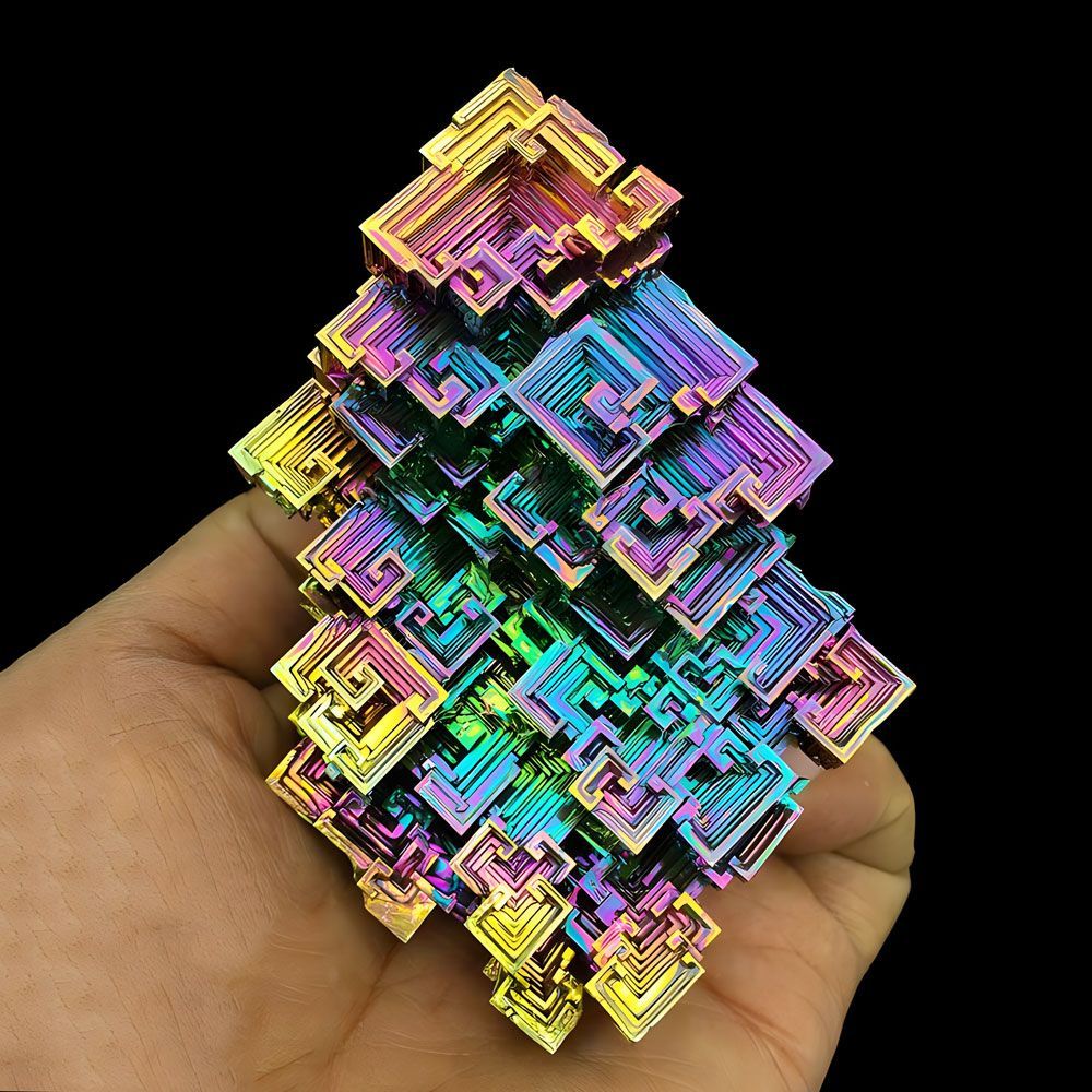 （清倉）鉍晶體金屬結晶化學元素週期表彩色創意禮物標本鉍礦石桌面小擺件