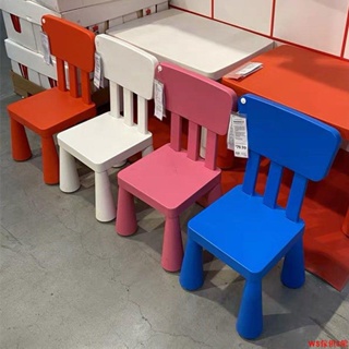 【免運】宜家椅子兒童椅子塑料凳子家用加厚椅子四腳小椅子寶寶圓凳靠背椅Ws精品