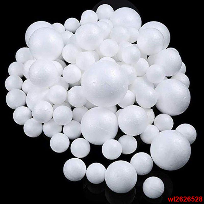 ✨✨泡沫球圓球批發白色實心圓形保麗龍球泡沫半球小顆粒手工diy材料