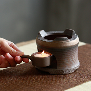 復古 蠟燭 加熱 保溫爐 中式 粗陶 茶壺 保溫底座 茶水 保溫器 恒溫