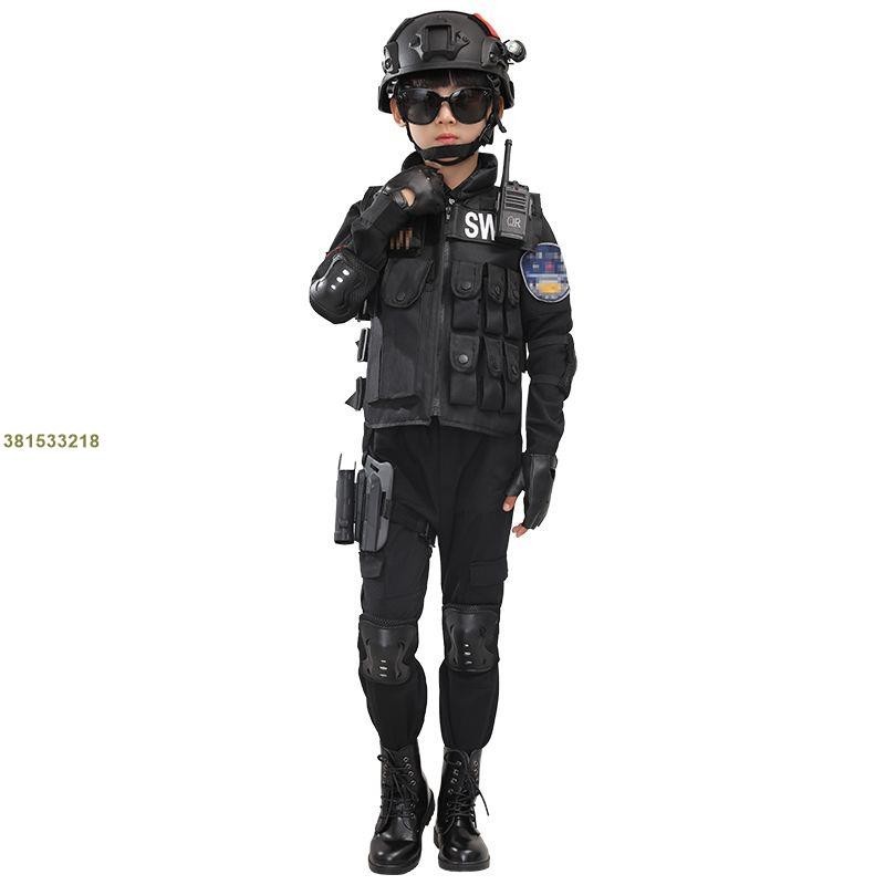 兒童警察玩具套裝小特種兵警裝備全套服裝幼兒園軍裝男孩特警衣服 &lt;顔羽aeA0&gt;