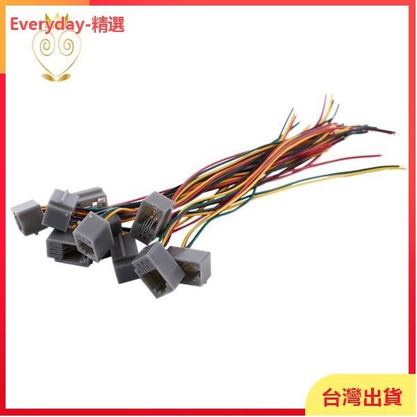 【台灣出貨】10 個 616E 4P4C RJ9 母電話連接器適配器, 帶 4 線 8cmEveryday-精選