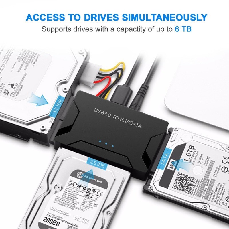 ♠Sata 轉 USB IDE 適配器 USB 3.0 2.0 SATA 3 電纜, 用於 2.5