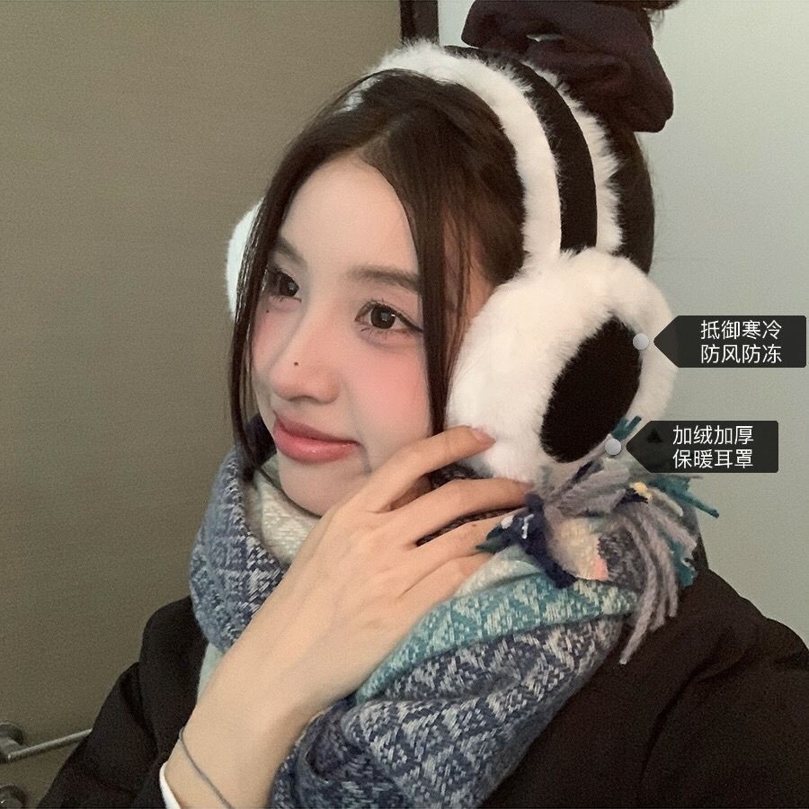 簡約 耳包  冬季保暖 防凍神器耳帽日本無印品質 美拉德風保暖毛絨耳罩女冬季騎行防風防凍耳暖可愛護耳耳捂子耳包