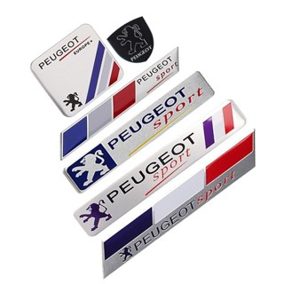 適用於車標貼紙 專用於標致Peugeot 5008 4008 RCZ 508RXH 508車標貼鋁合金銘牌車貼 汽車車尾