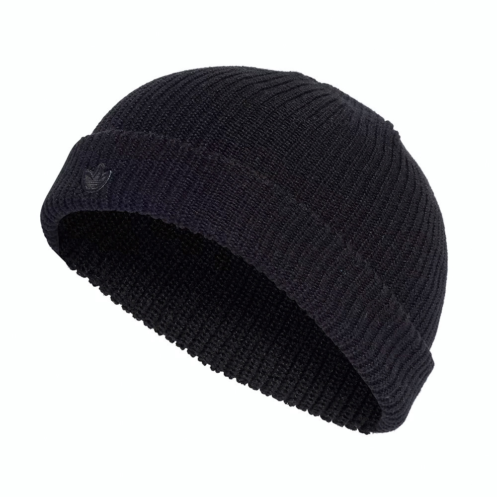 Adidas Originals 男款 女款 黑色 三葉草 刺繡 防寒 保暖 毛帽 短毛帽 IL8441