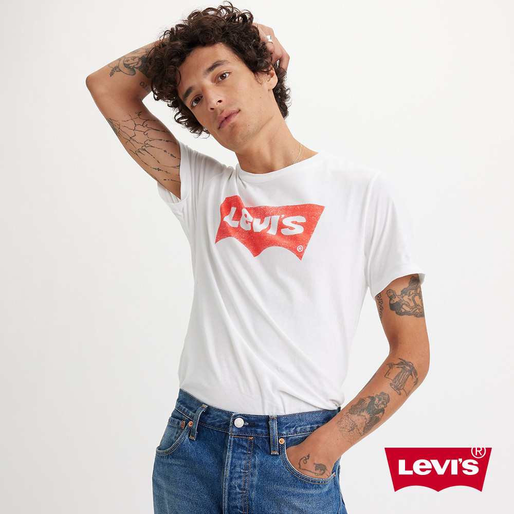 Levis 寬鬆版短袖T恤 / 手感印製Batwing LOGO 男款 22491-1459 人氣新品