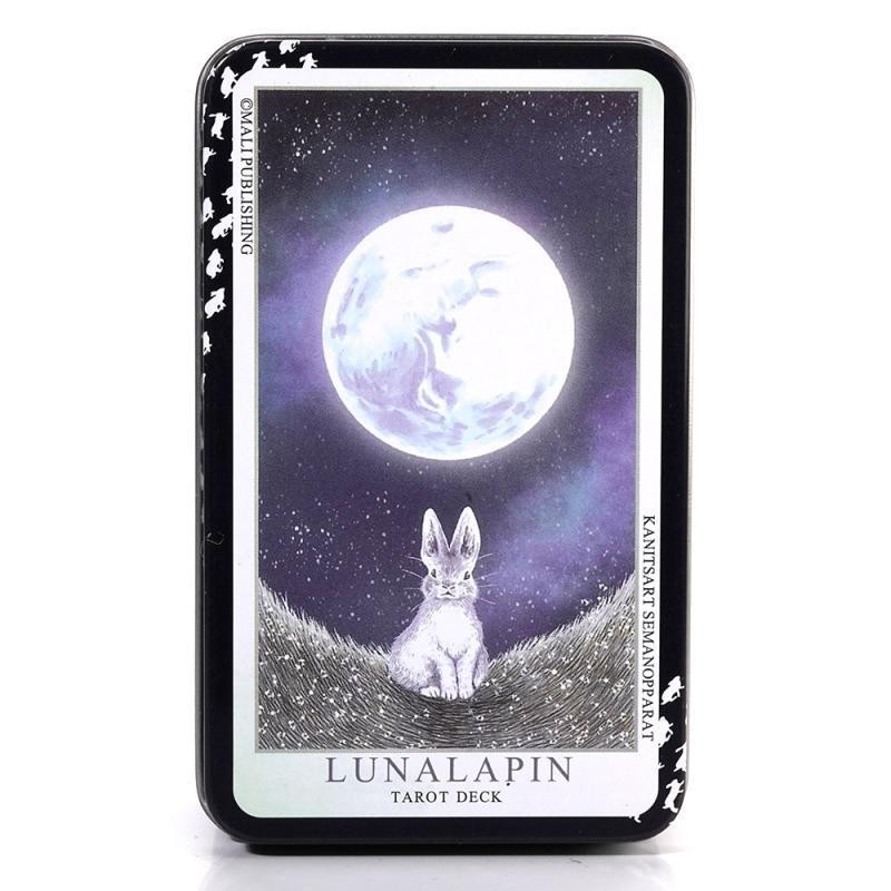 Lunalapin Rabbit Tarot鐵盒 可愛兔子月下兔英文塔羅牌