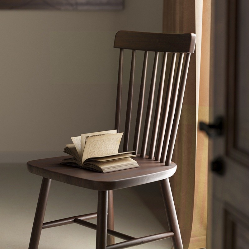 實木餐椅 傢用椅子 溫莎椅 簡約餐桌椅 複古餐廳靠背椅 中古商用書房溫莎椅