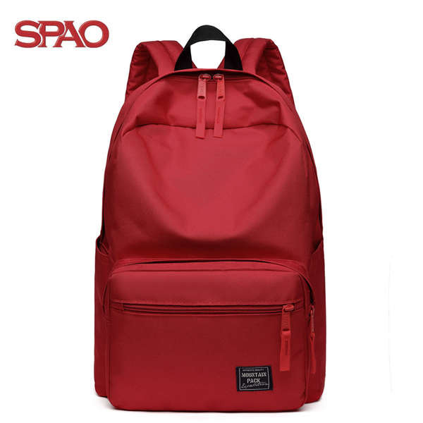 SPAO23秋新款素色後背包學生書包背包休閒包時尚旅行包潮流包包